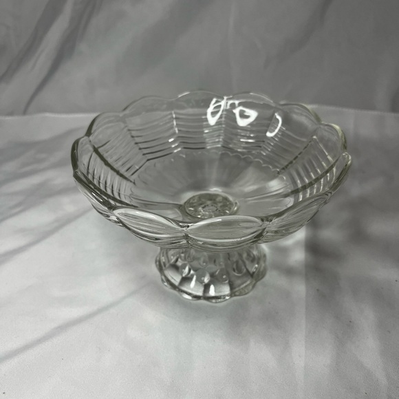 Elegant Clear Glass Pedestal Bowl - Picture 1 of 5